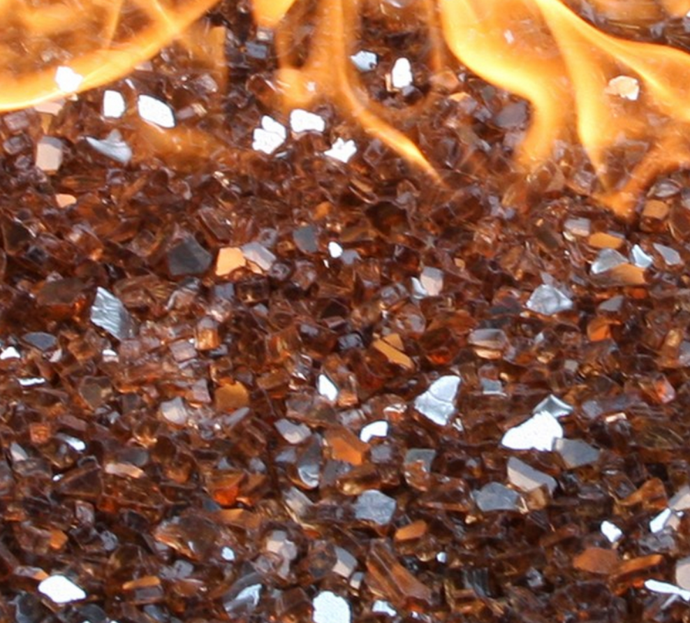 Copper Reflective Fire Glass