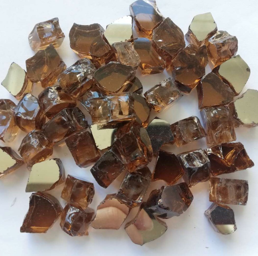 Copper Reflective Fire Glass