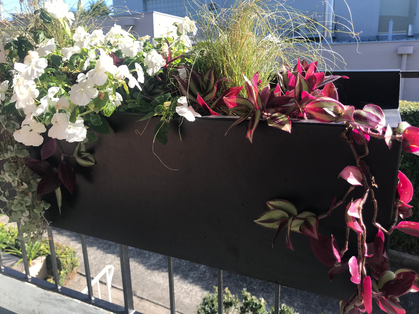 Balcony Planter - Powder Coated Matte Black