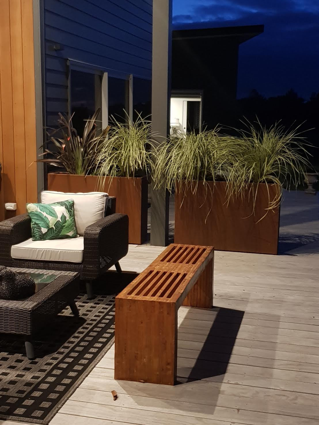 Corten Tall Trough