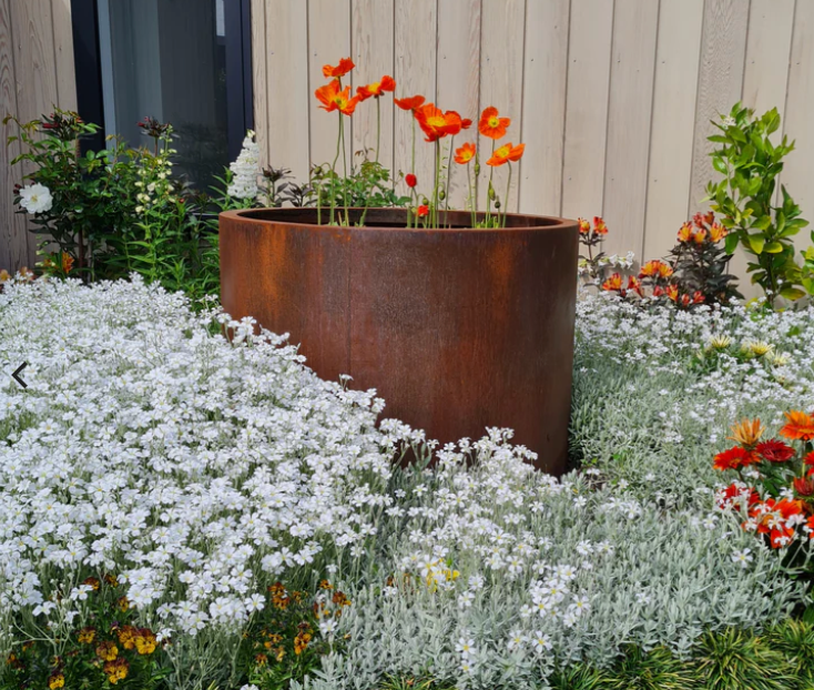 Bottomless Corten Planters