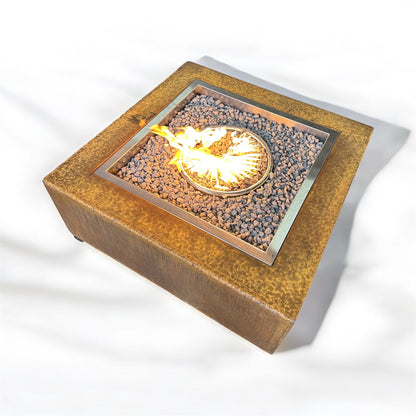 Square Fire Pit with Gas