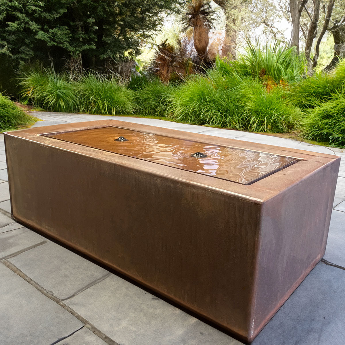 The Hanmer Table Top Water Feature Double Corten