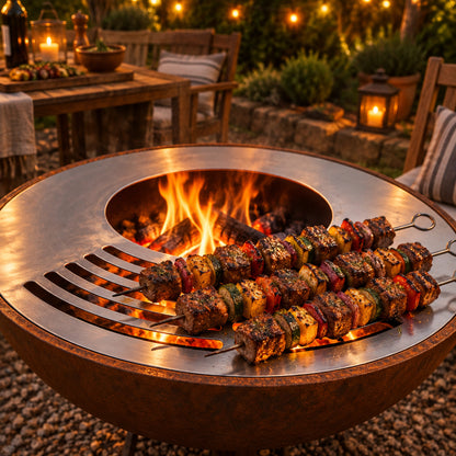The Raglan 750 - Deep Fire Bowl with Cooktop