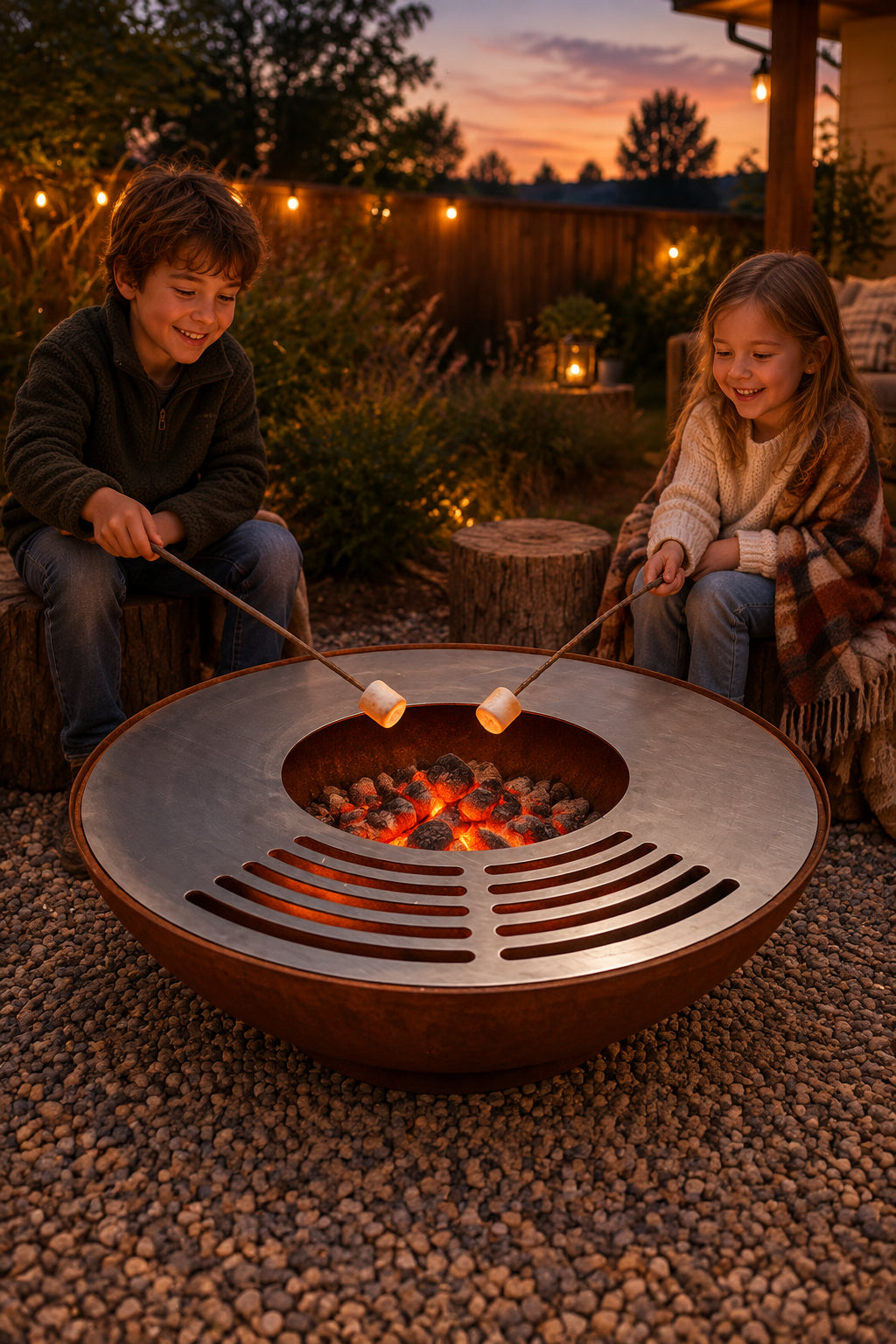 The Raglan 750 - Deep Fire Bowl with Cooktop