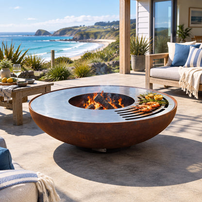 The Raglan 900 - Deep Fire Bowl with Cooktop