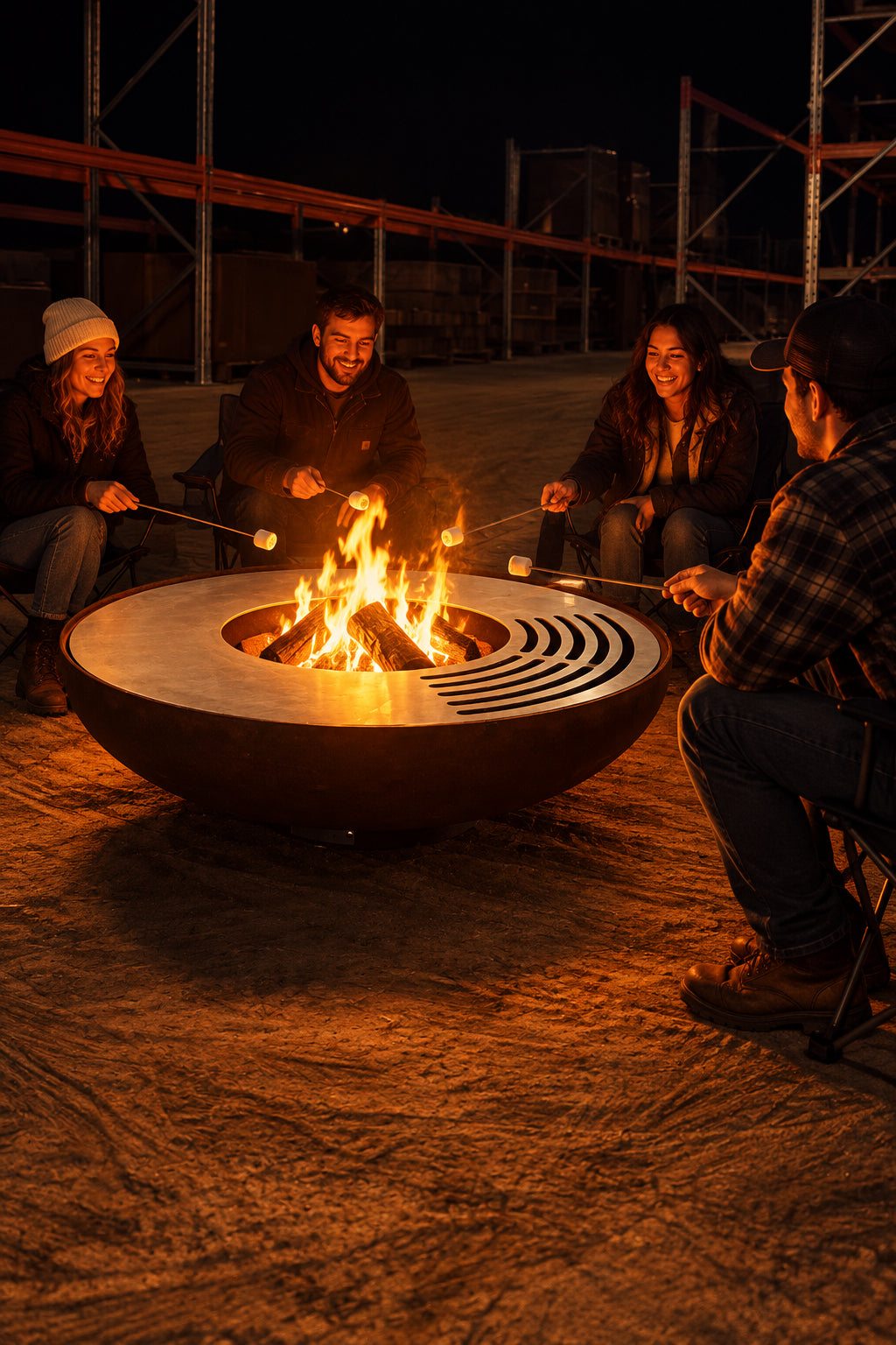 The Raglan 900 - Deep Fire Bowl with Cooktop