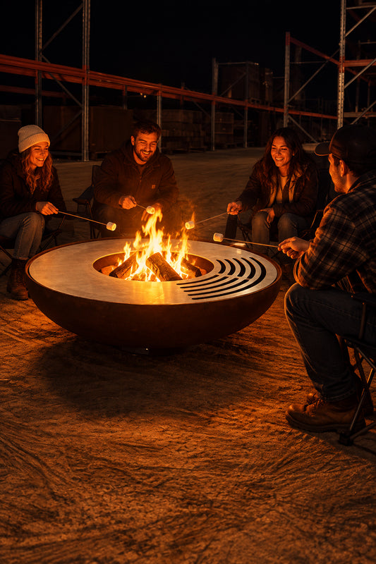 The Raglan 900 - Deep Fire Bowl with Cooktop
