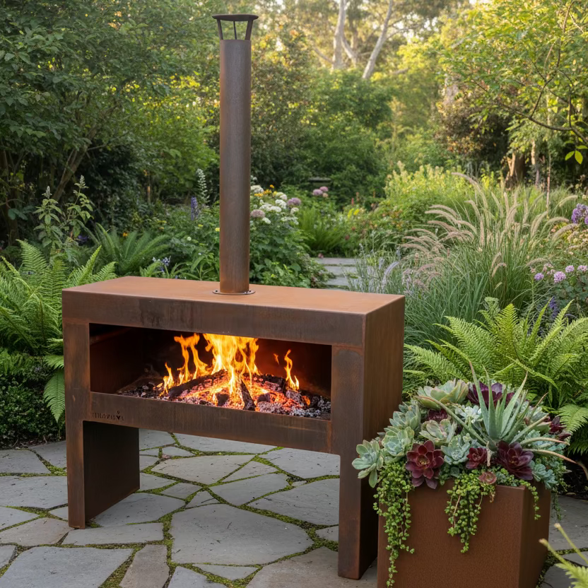 The Cardrona Corten Fireplace