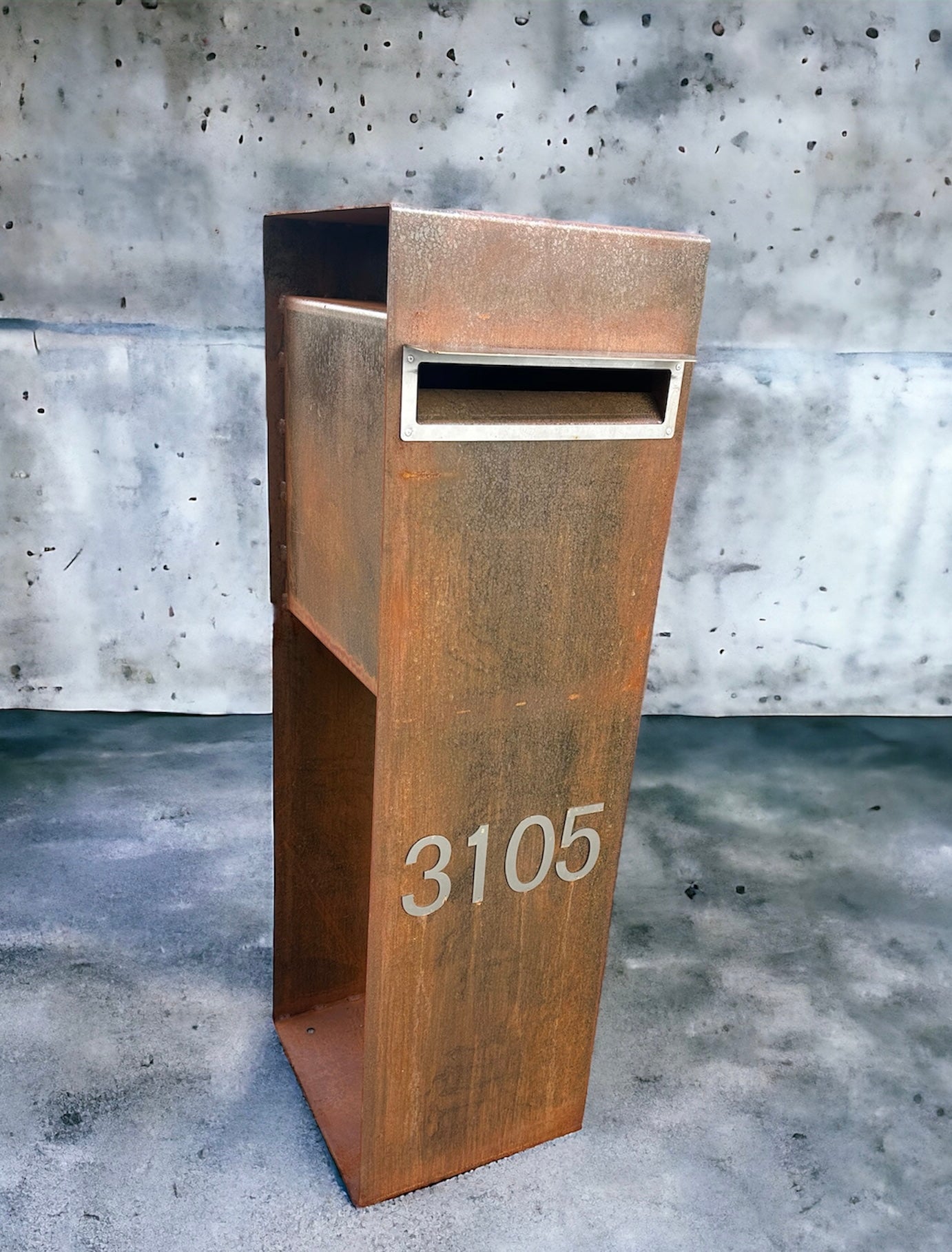 The Cromwell Corten Letterbox