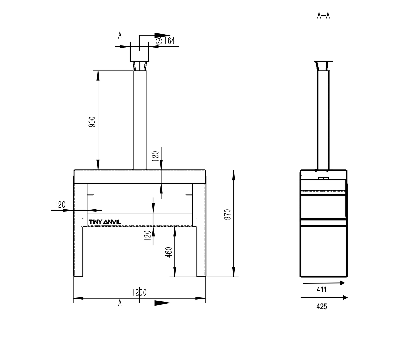 The Cardrona Corten Fireplace