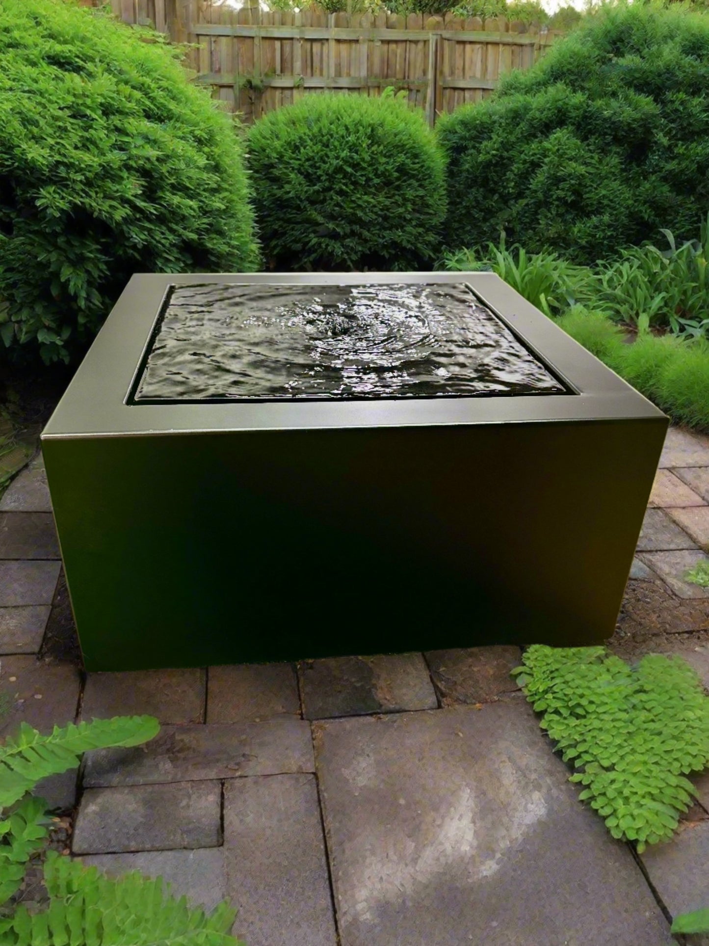 The Hamner Table Top Water Feature Single Black