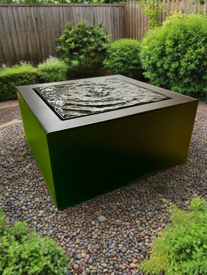 The Hamner Table Top Water Feature Single Black