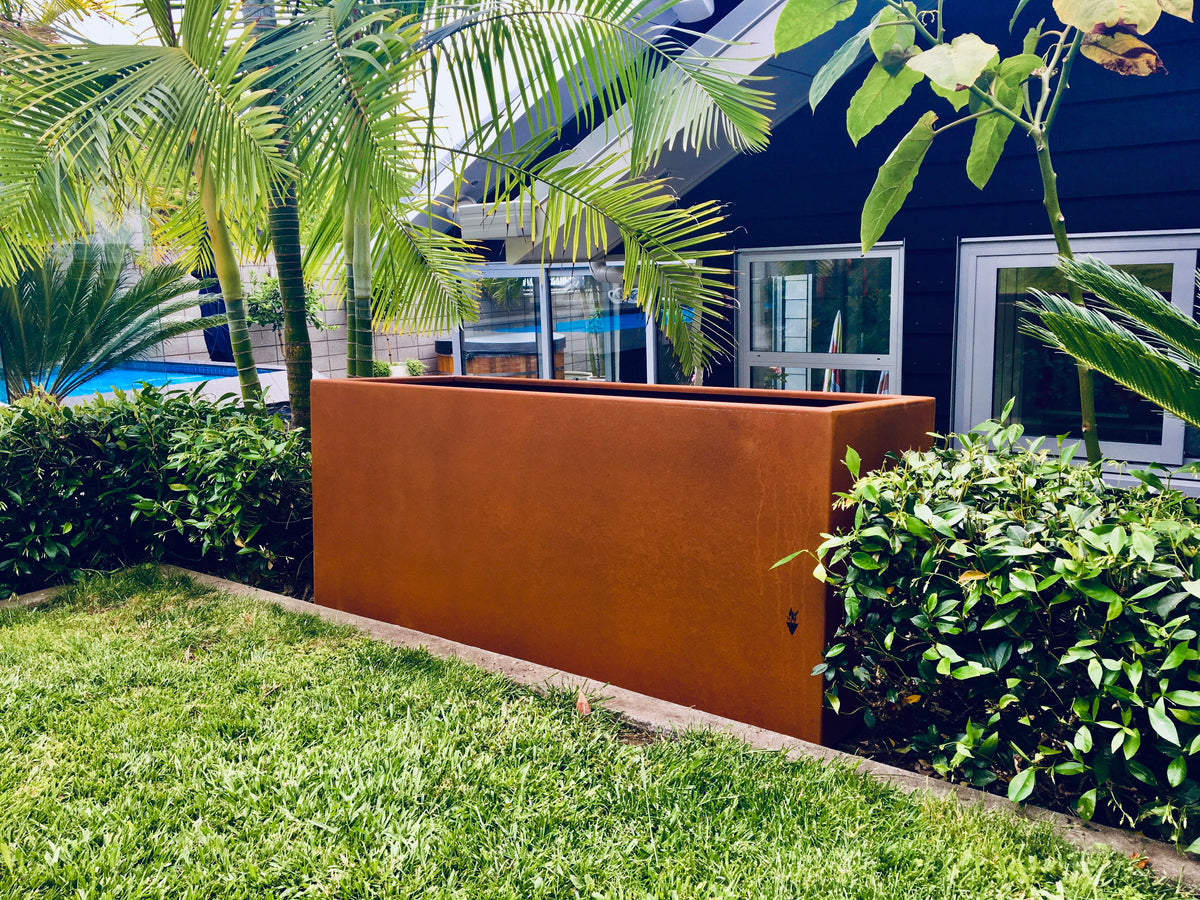 Corten Trough 1400 - Large Rustic Planter for Premium Gardens – Tiny ...