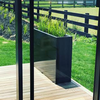 Black Powder Coated Tall Trough