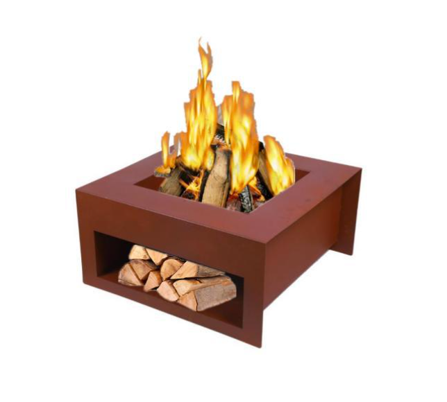 Fire Pit Square 800 With Storage