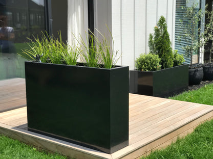 Black Powder Coated Tall Trough